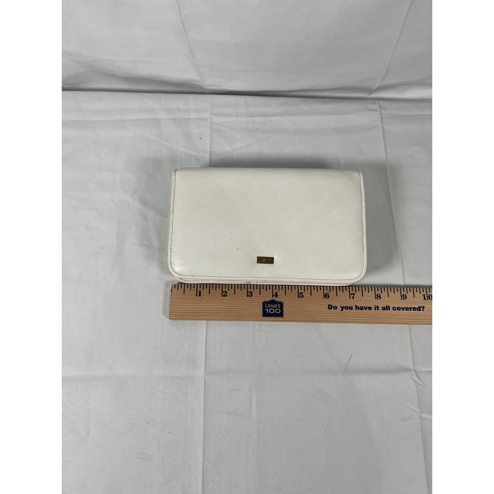 BUXTON Shoulder Crossbody Wristlet Convertible White‎ Bag Purse Leather Wallet